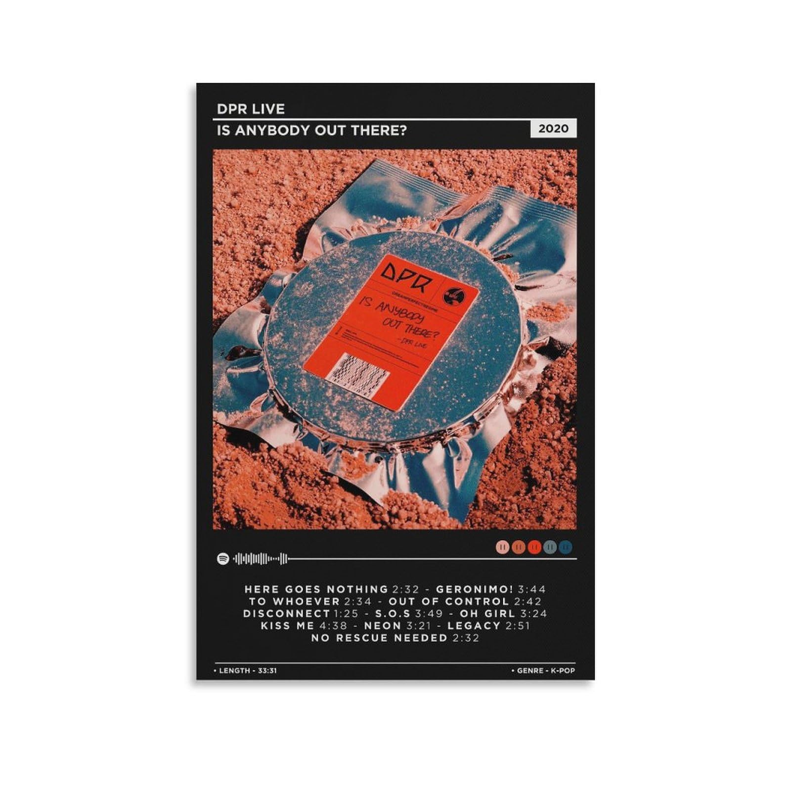 Amazon.com: Dpr Live - Is Anybody Out There Canvas Poster Bedroom
