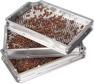 Coffee Bean Grading Sieve, Stainless Steel Hole Bean Screen, With 5Pcs Frame And 10 Layers Detachable Screen, For Roasters, Labs & Home Coffee Enthusiasts(Cooked Beans)