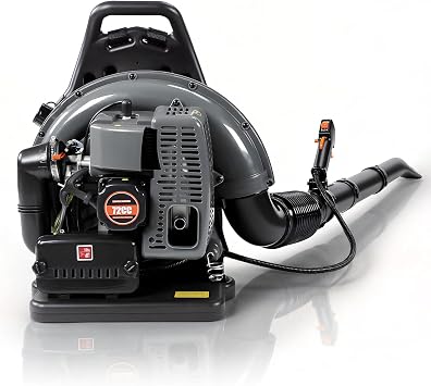 72CC Backpack Blower, Gas Powered Leaf Blower with 230 MPH 760 CFM for Commercial Lawn Care, Yard Debris & Snow Removal Grey