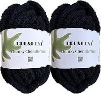 Vista 8 de DDL&HEXI 2 Park Super Chenille Hilo Grueso para Manta, Kit para Hacer Mantas, Hilo de Tejido Jumbo 2x8oz 226g por Bolsa (206)