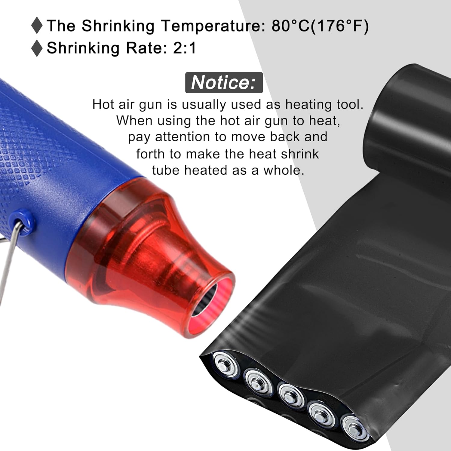 MECCANIXITY Battery Wrap PVC Heat Shrink Tubing 134mm Dia 210mm Flat 8 Feet Black Good Insulation for Battery Pack-2.5m