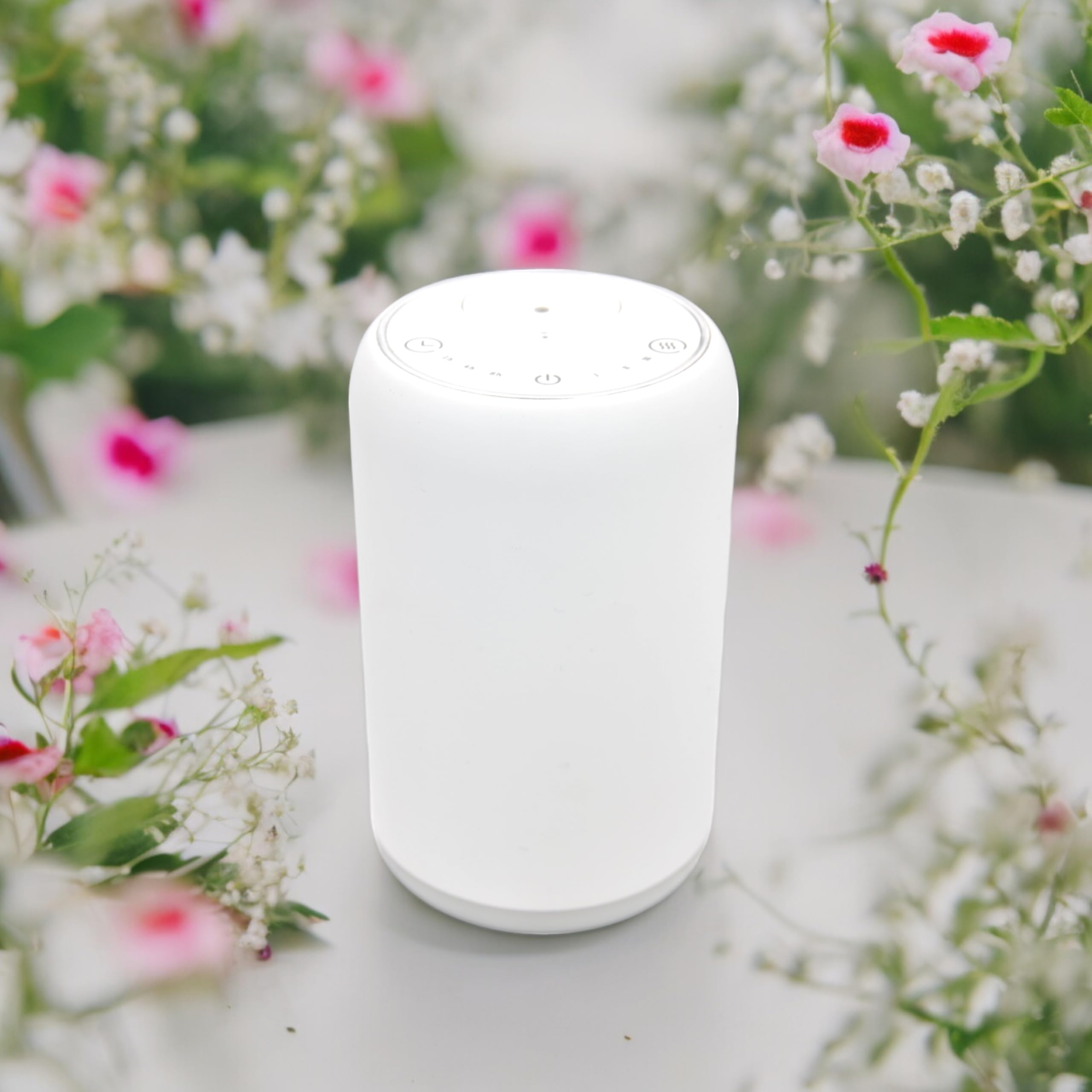 Zen’Arôme Diffuseur d’Huile Essentielle par Nébulisation Nomade Movisia V2, Surface de Diffusion jusqu'à 80 m², Boutons tactiles, Batterie Rechargeable, sans Fil, Lumière LED Intégrée