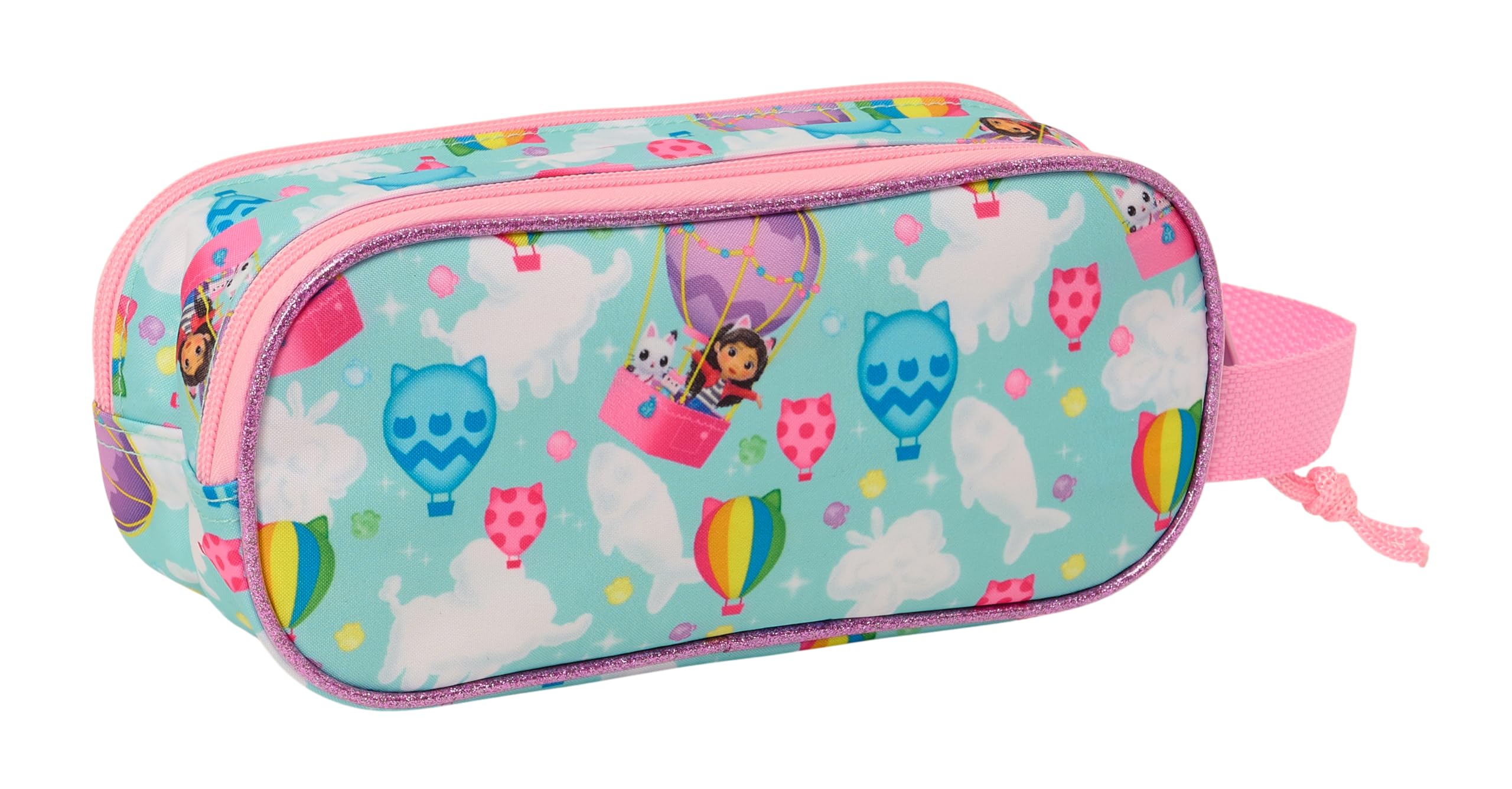 safta GABBY'S Dollhouse 3D Double Pencil Case for Children Ideal for School Children Comfortable and Versatile - Image 2