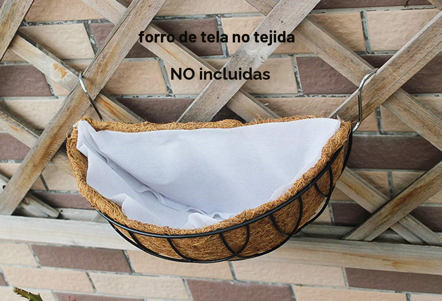 Tosnail – 8.3 "Dia. Redondo de plástico resina jardín planta percha decoración macetas – Pack de 3