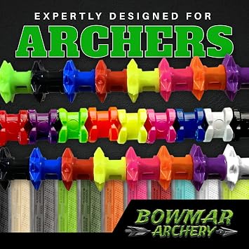 Bowmar Archery Nose Button, Extremely Light Weight, Creates Consistent Anchor Point, Two Sizes Included