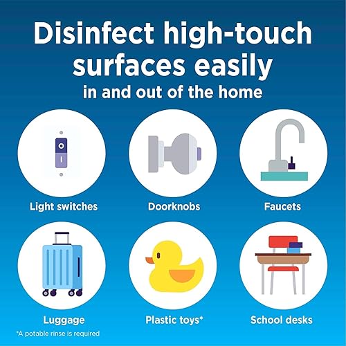 Miniatura 9 de Clorox Paquete de limpieza desinfectante con aroma a limón y flor de naranja (1 botella de spray y 1 recarga, 16 onzas líquidas cada una) toallitas