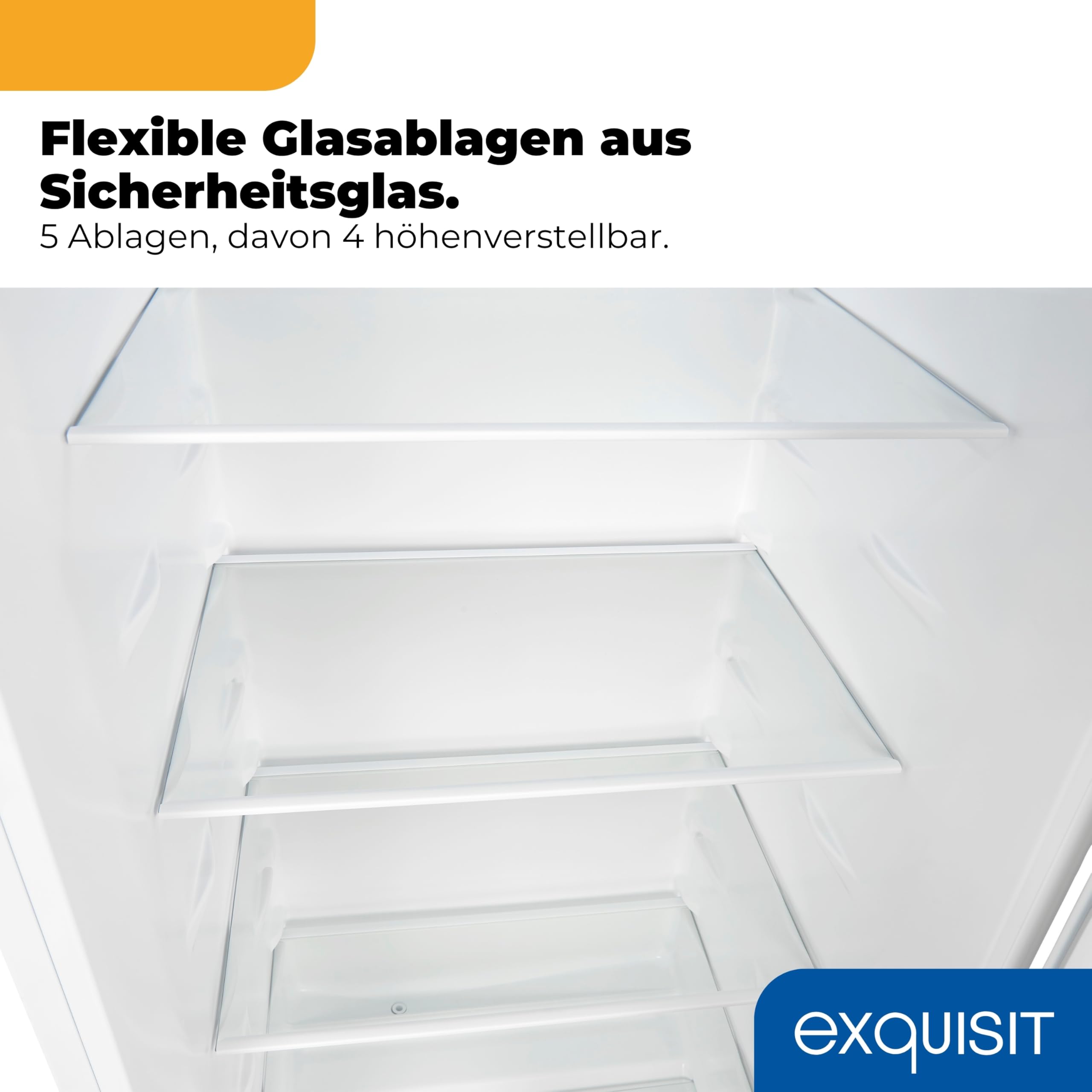 Exquisit Vollraumkühlschrank KS5320-V-H-040E 242 l Energieeffizienzklasse E 40 dB LED-Beleuchtung weiss