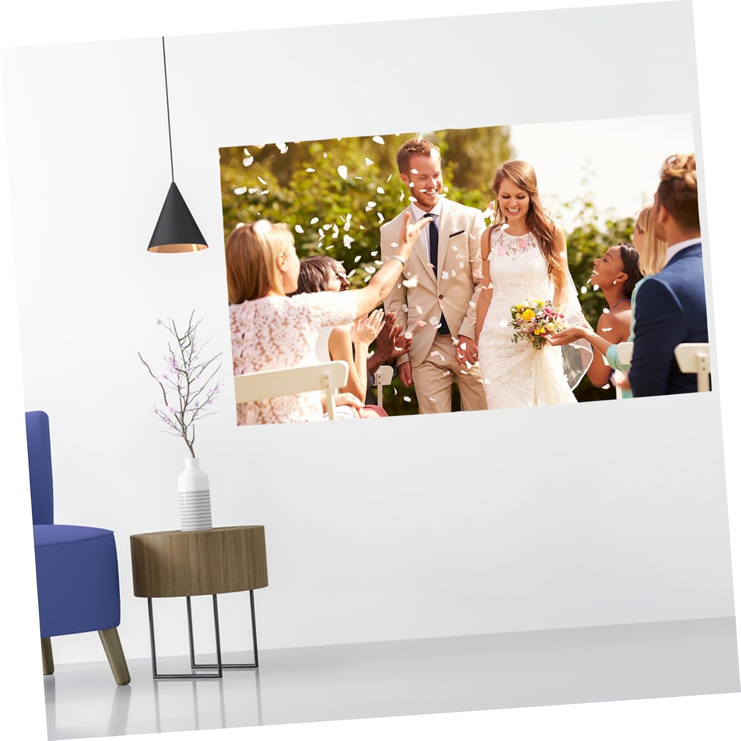 Projection Screen -Glare Projector Screen High Definition for Indoor and Outdoor Use Compatible with Led Projectors Material Reduces Reflection for Images