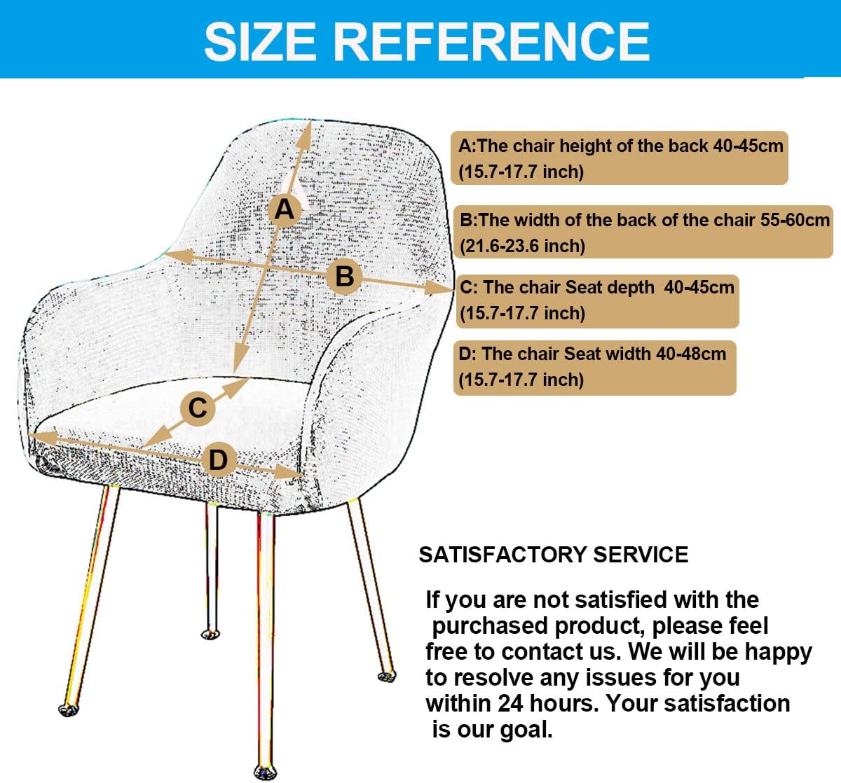 Set of 4/6/1/2 Dining Chair Covers Slipcovers with Wingback Arms, Stretch Office Chair Slipcovers Moderne Curved Dining Chair Protector Covers, for Bar Party Armchair,A,1PC