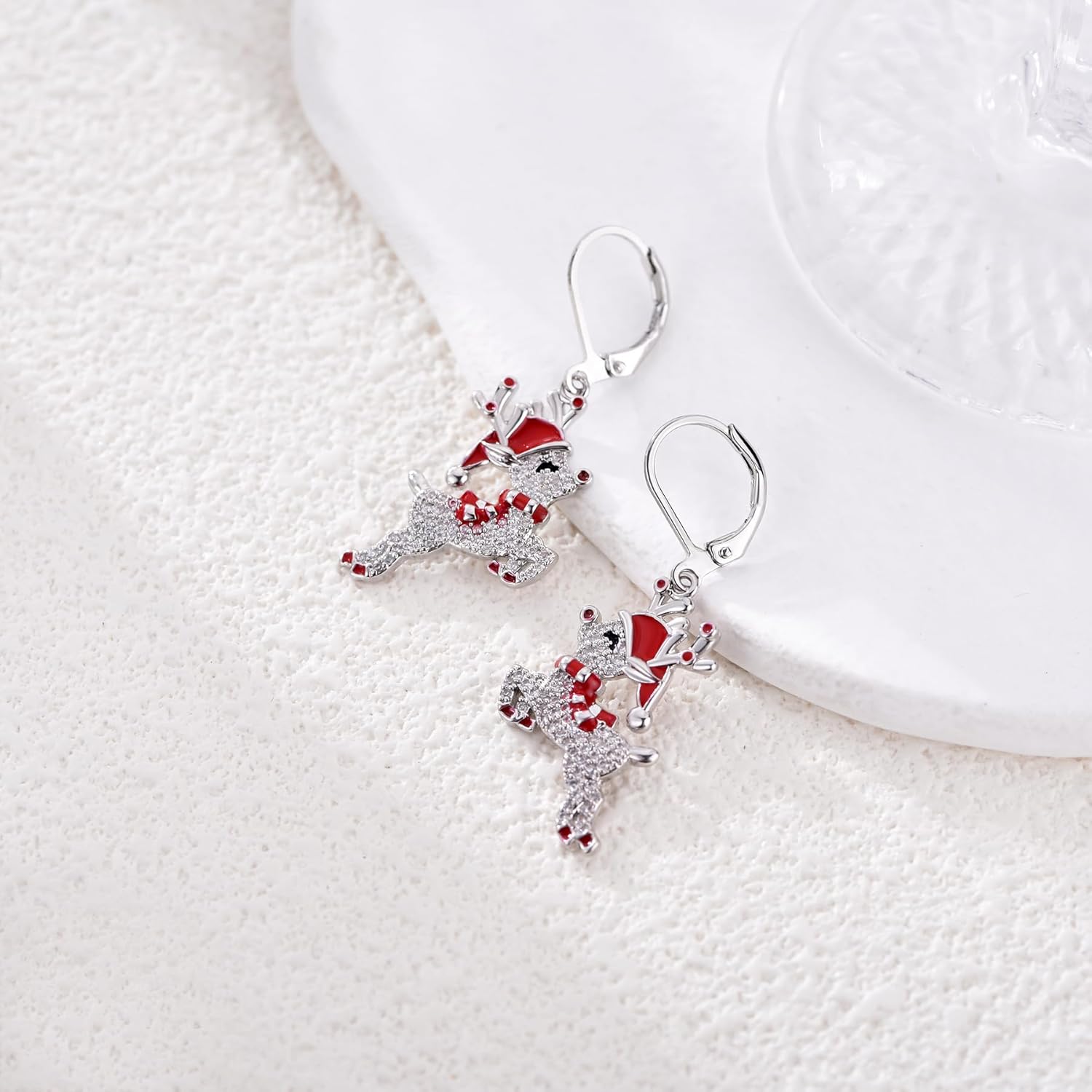 Christmas Earrings for Women Christmas Reindeer Dangle Earrings X Mas Jewelry Gifts for Women - Image 3