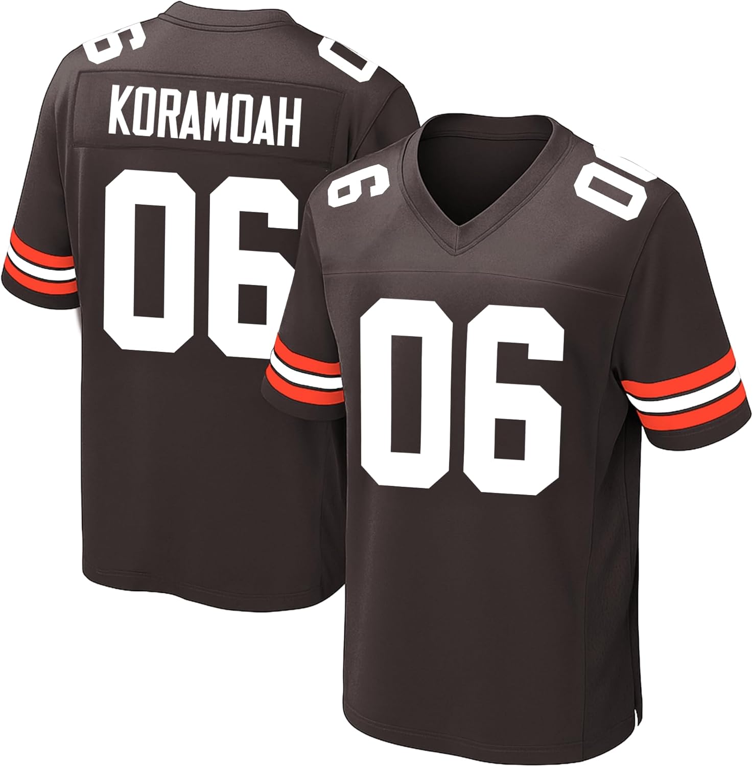Custom Stitched Football Jersey Youth Men, Personalized Team Shirt, Brown & Orange No Brand/Logos Shirt