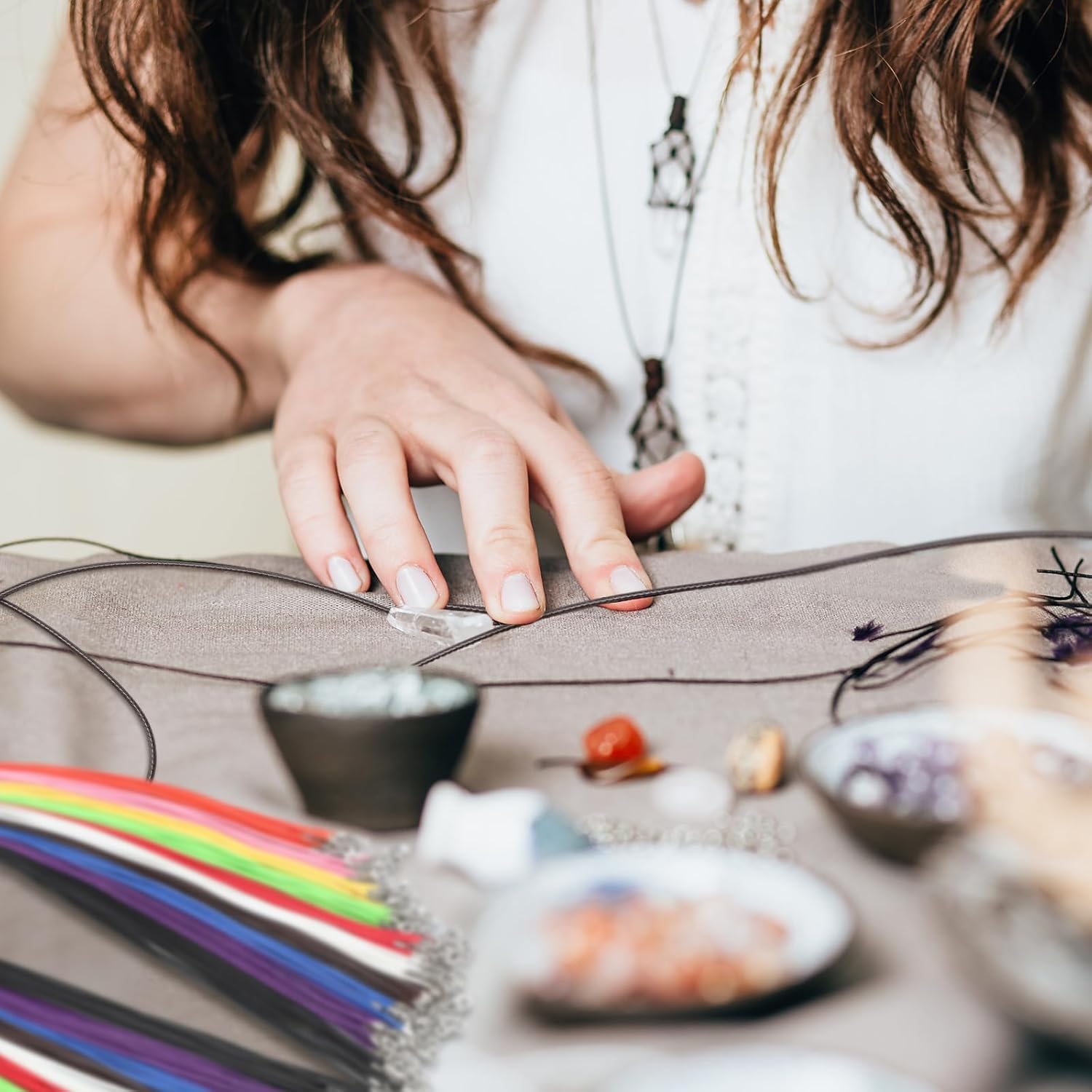 100 Pcs 16 Inch Waxed Leather Necklace Cord Bulk with Clasp 10 Colors String Chain Necklace Rope 2 mm Colorful String Bracelet for Beads Pendant Crystal Charms DIY Jewelry Making Supplies - Image 4