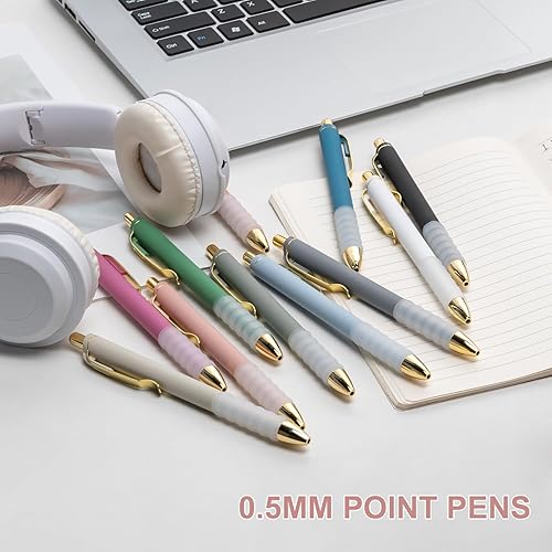 Miniatura 4 de Linbsunne Bolígrafos de gel de tinta negra, bolígrafos de punta fina de 0.020 in, escritura suave, suministros de oficina retráctiles (12 unidades)