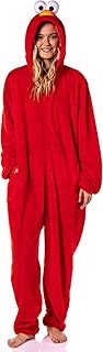 Sesame Street Character Union Suit Kigurumi Hooded One Piece Footless Fleece Pajama