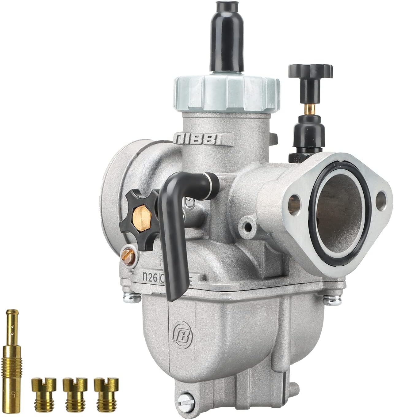 PE26mm Carburetor with Carb Jets for 150cc-200cc Flange Motorcycle Engines - Compatible (Sports-PE-26mm-Flange)