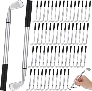 IMengjbang 100 Pcs Golf Ballpoint Pen, Funny Sports Golfing Club Props 1.0mm Black Gel Ink Pens for Students, Coworkers, Office, School, Party Favors