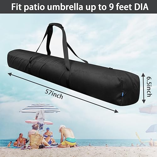 Miniatura 3 de Xxerciz Bolsa de transporte para sombrilla de playa de 9 pies, 600D, impermeable, bolsa de transporte resistente al aire libre para Blissun,