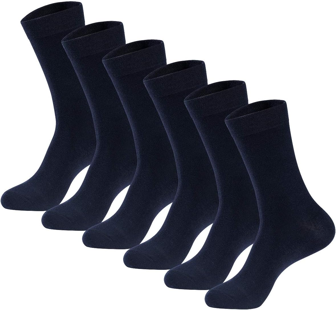 MAGIARTE Mens Dress Socks Combed Anti-pilling Cotton Calf Length Moisture Wicking odor Control Casual Crew Socks for Men