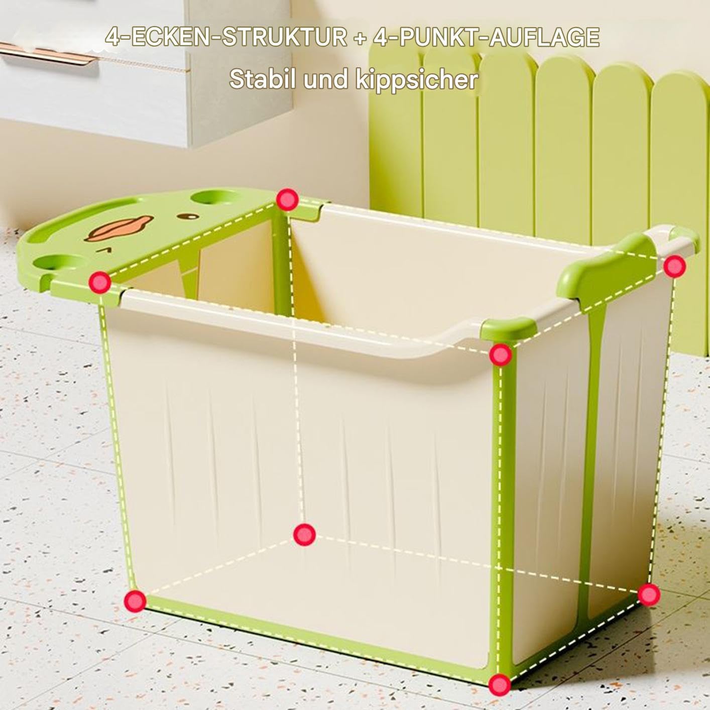 Vasca Da Bagno Per Pieghevole Facile Da Riporre Antiscivolo Vasca | Supporto Per Il Bagno Da Viaggio Per Casa Dormitorio Appartamento Vacanze Bagno