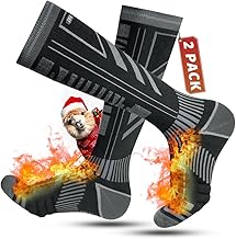 Rahhint 2 Pairs Merino Wool Ski Socks for Men, Women and Youth, Thick Thermal Ski Socks for Men