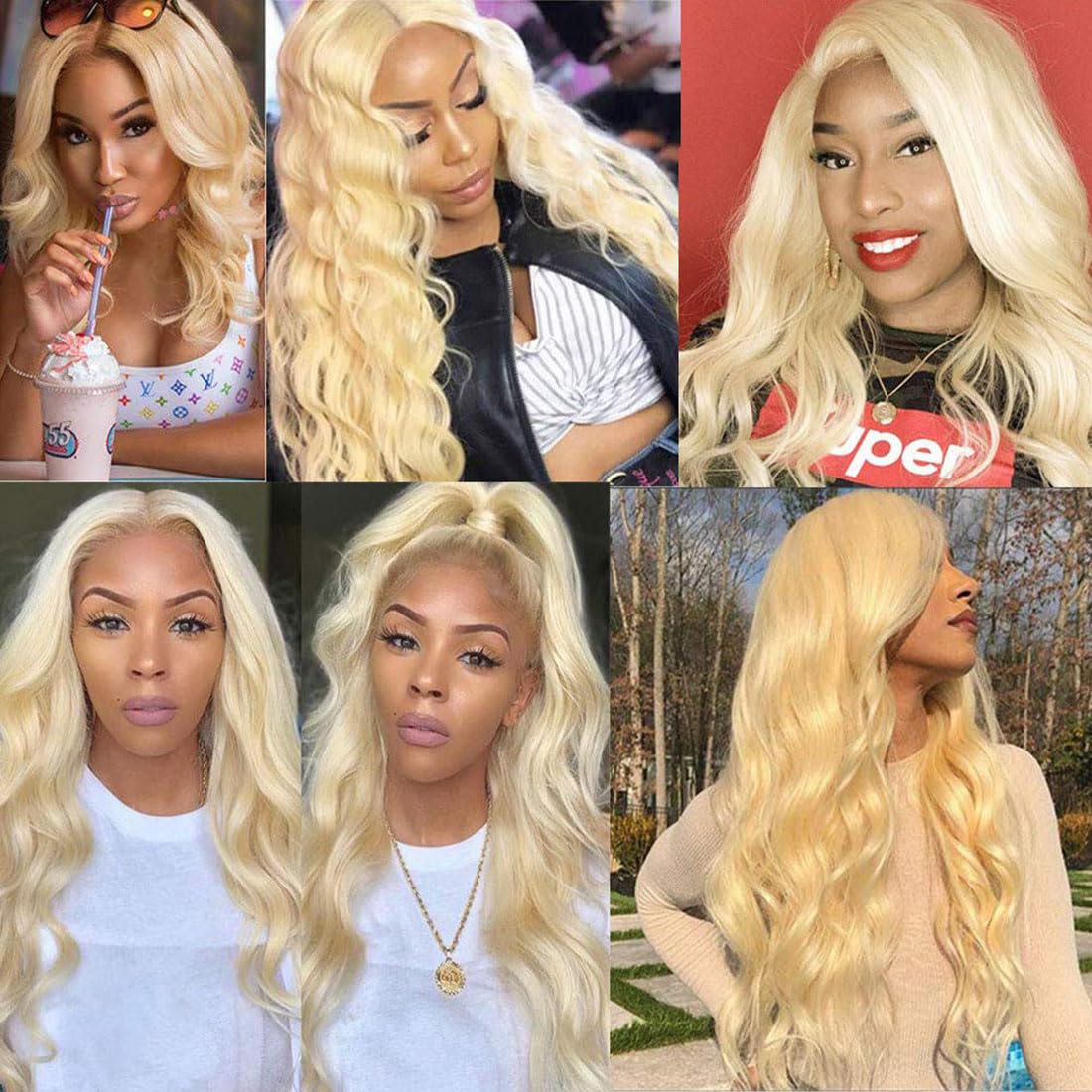 613 Bundles Blonde Human Hair Single Bundle 28 Inch Body Wave 1 Bundle 12A 100% Unprocessed Brazilian Virgin Hair 613 Human Hair Bundles 100g One Bundle