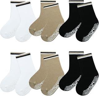 Baby Socks With Non Slip Grips Toddler Socks Infant Socks For 0-6,6-12,12-36 months Baby Boy Girl by Miss Fong Wear