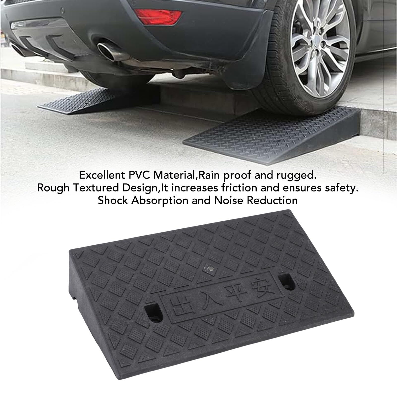 Fockety Rampe de Trottoir pour Allée de Voiture, capacité de Charge de 2 200 LB, Rampe de Seuil Robuste, Rampes de Pont de Trottoir pour Quai de Chargement, Garage, (500x270x120mm / 19,69x10,63x4,72