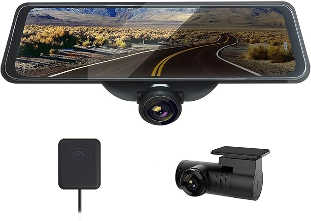 Amazon Akeeyo ドライブレコーダー 前後カメラ バックミラー型 Gps搭載 10インチ液晶 360 広角 1440p Full Hd ドラレコ Gセンサー 衝撃感知 駐車監視 常時録画 ループ録画 16g Sdカード付き 日本語説明書 取扱簡単 一年間安心保障 Aky V360 ドライブレコーダー本体