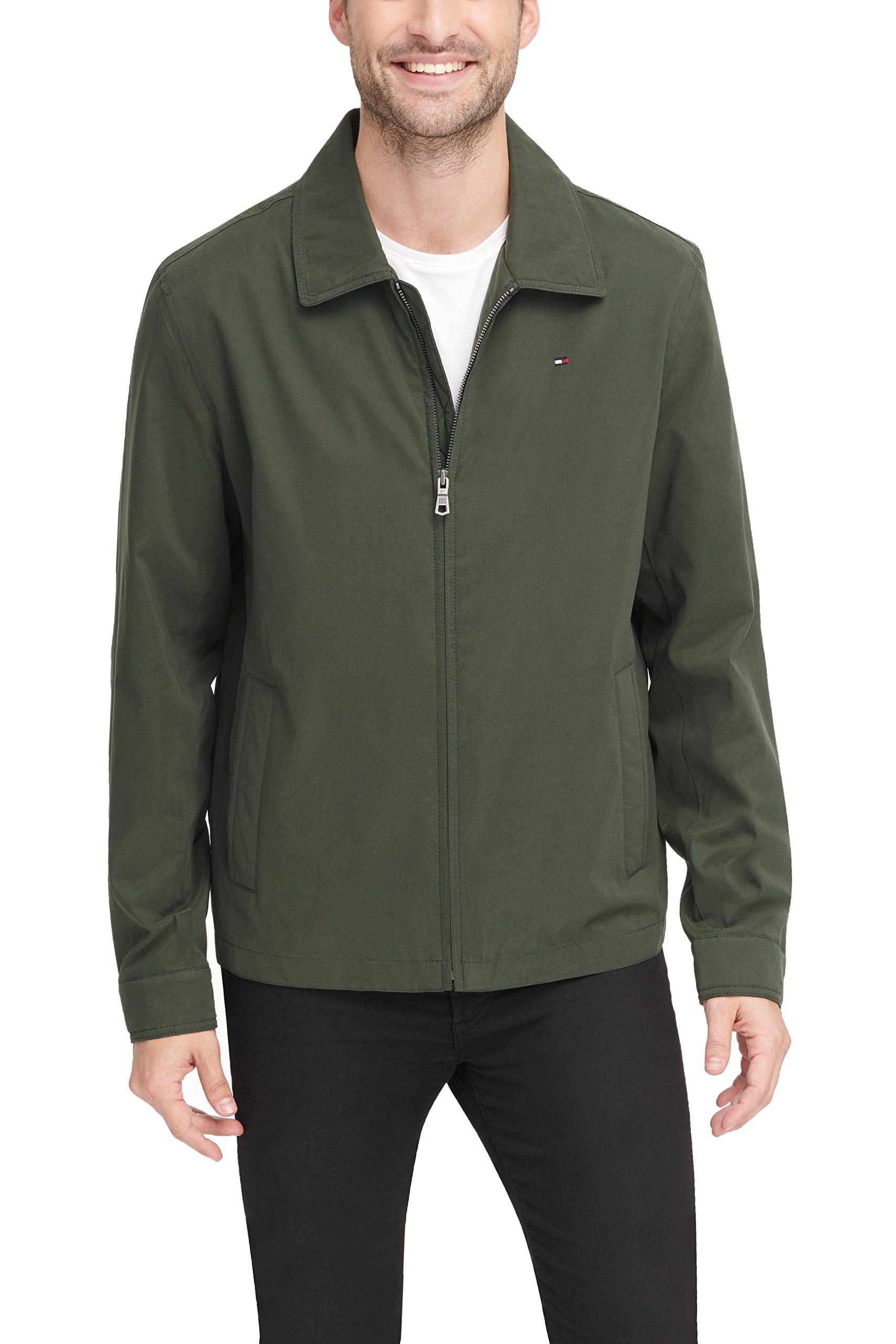Tommy Hilfiger Mens Lightweight Microtwill Golf Sport Coat