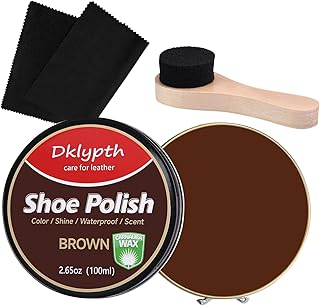 Shoe Polish 3-Pack 100ML | w/Brush & Cloth | Non-Greasy Leather Conditioner for Instant Shine on Shoes & Boots
