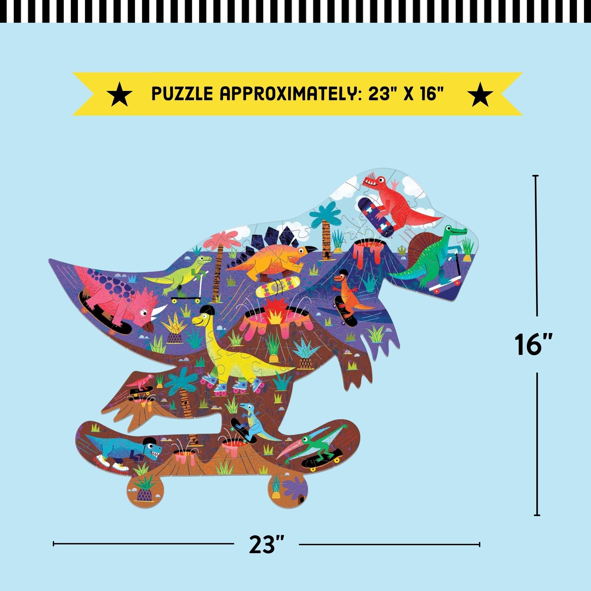 Mudpuppy Mighty Dinosaurs Jumbo Puzzle - 25 Extra Large Pieces For Kids Ages 3-8, 22x22 Inches - View #6