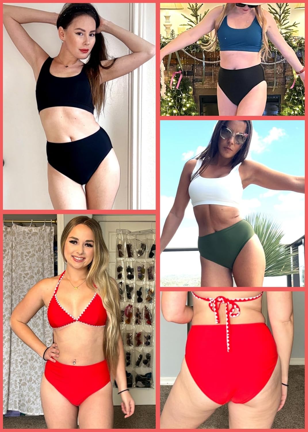 Zmart High Waisted Bikini Bottoms - Women's Full Coverage Bathing Suit Tummy Control Swimsuit Bottom - Image 6