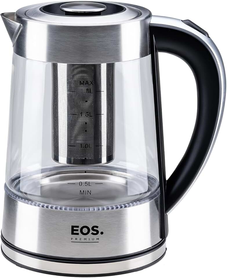 Chaleira Elétrica EOS 1,8 Litros Chef Gourmet Glass Tea Inox ECH04G 220V