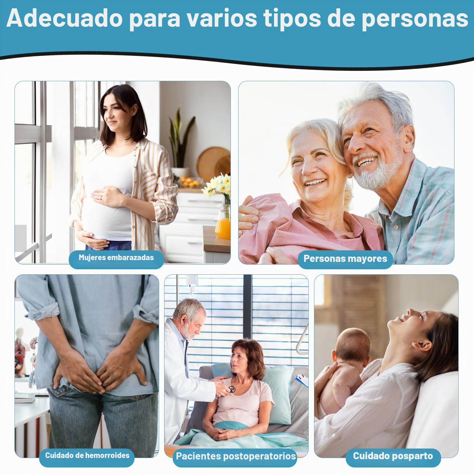 Sitz Baths - Lavabo del asiento del inodoro para el cuidado posparto, ancianos, discapacitados o tratamiento de hemorroides, mitiga las infecciones, alivia la inflamación, calma el dolor se adapta
