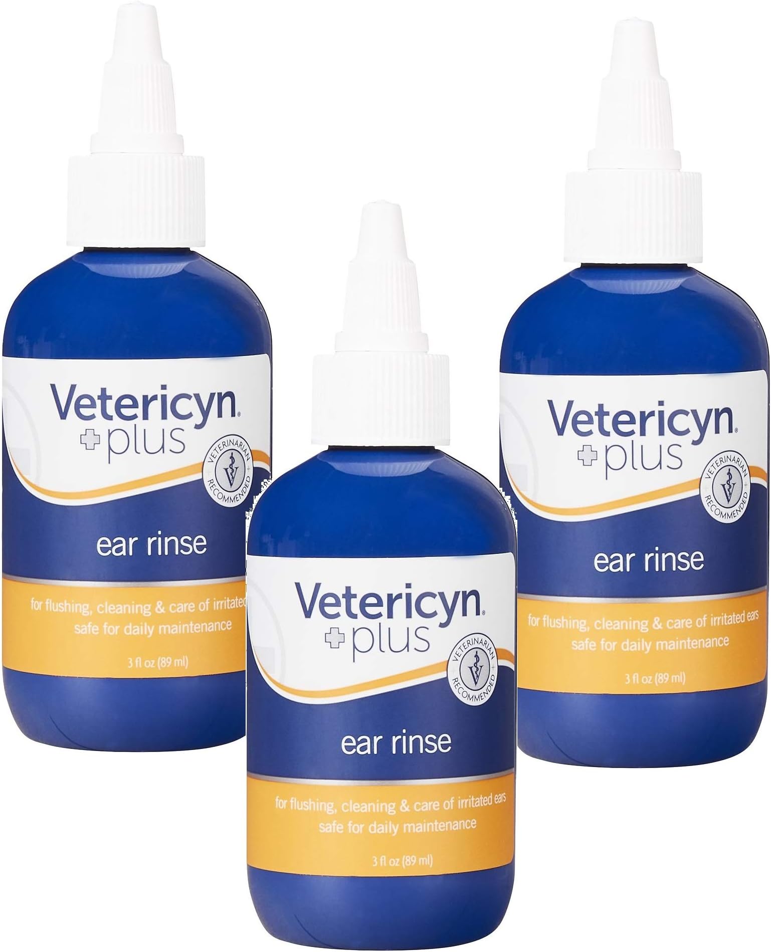 Plus Ear Rinse, 3 Pack of 3 Ounces each, All Animal Daily Ear Care