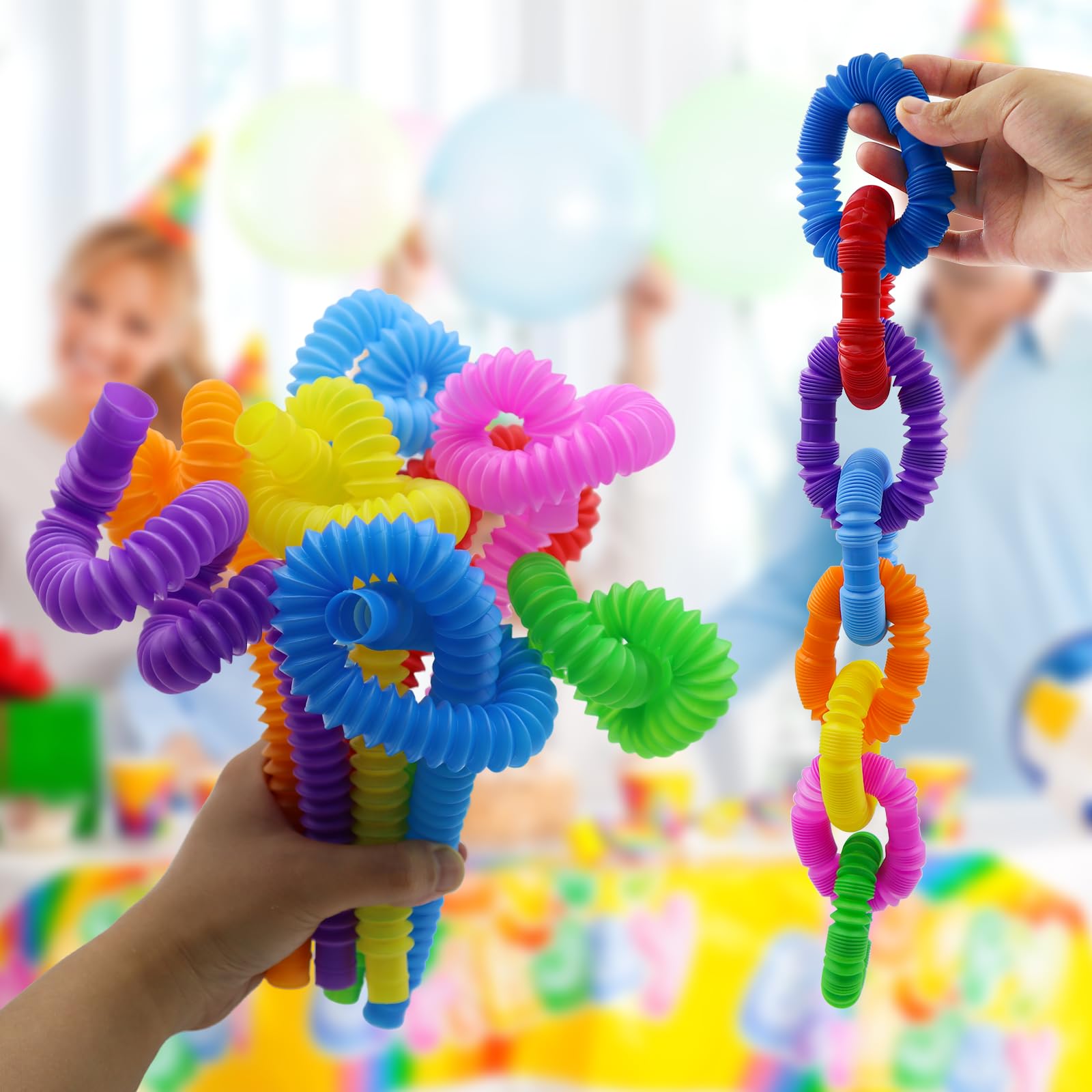 Pop Tubes, 12 stuks mini-pop-buizen, sensorisch speelgoed, voor kinderen en volwassenen, pop-tube-speelgoed, anti-stress-speelgoed, kleurrijk friemelspeelgoed ter vermindering van angst