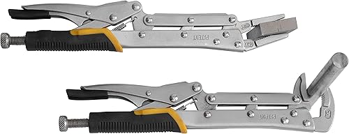 Miniatura 3 de Xiao & Dao Pro Juego de alicates de agarre de tornillo de banco de bloqueo extendido, mandíbulas rectas de 12 pulgadas y mordazas de 80 grados,