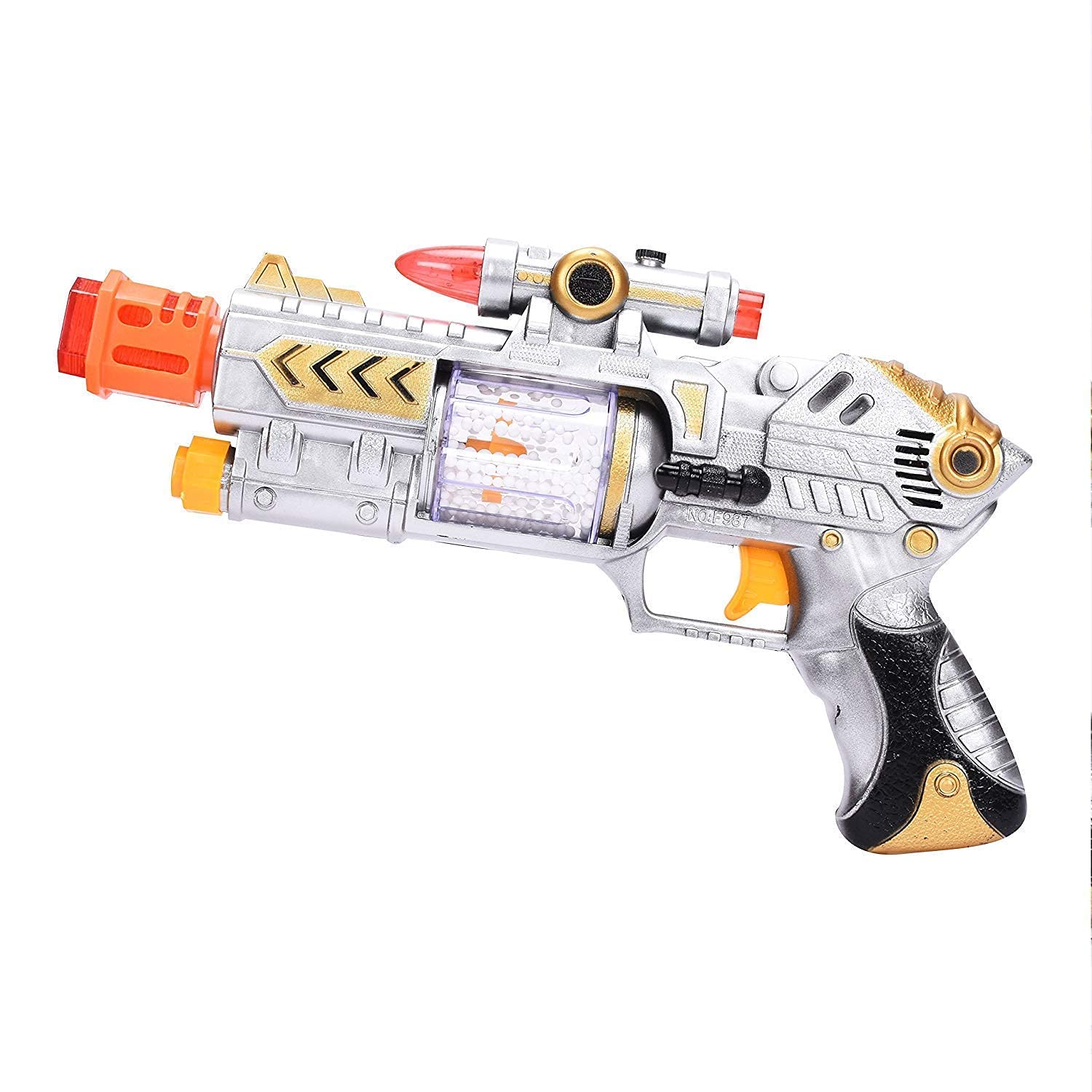 Little Crafts Gun for Kids with Light, Sound & Vibration, Army Style Laser Gun for Boys, Musical Weapon Gun Toy, Silver (Leger Gun) (B09CQ7TGHW) Amazon Price History, Amazon Price Tracker