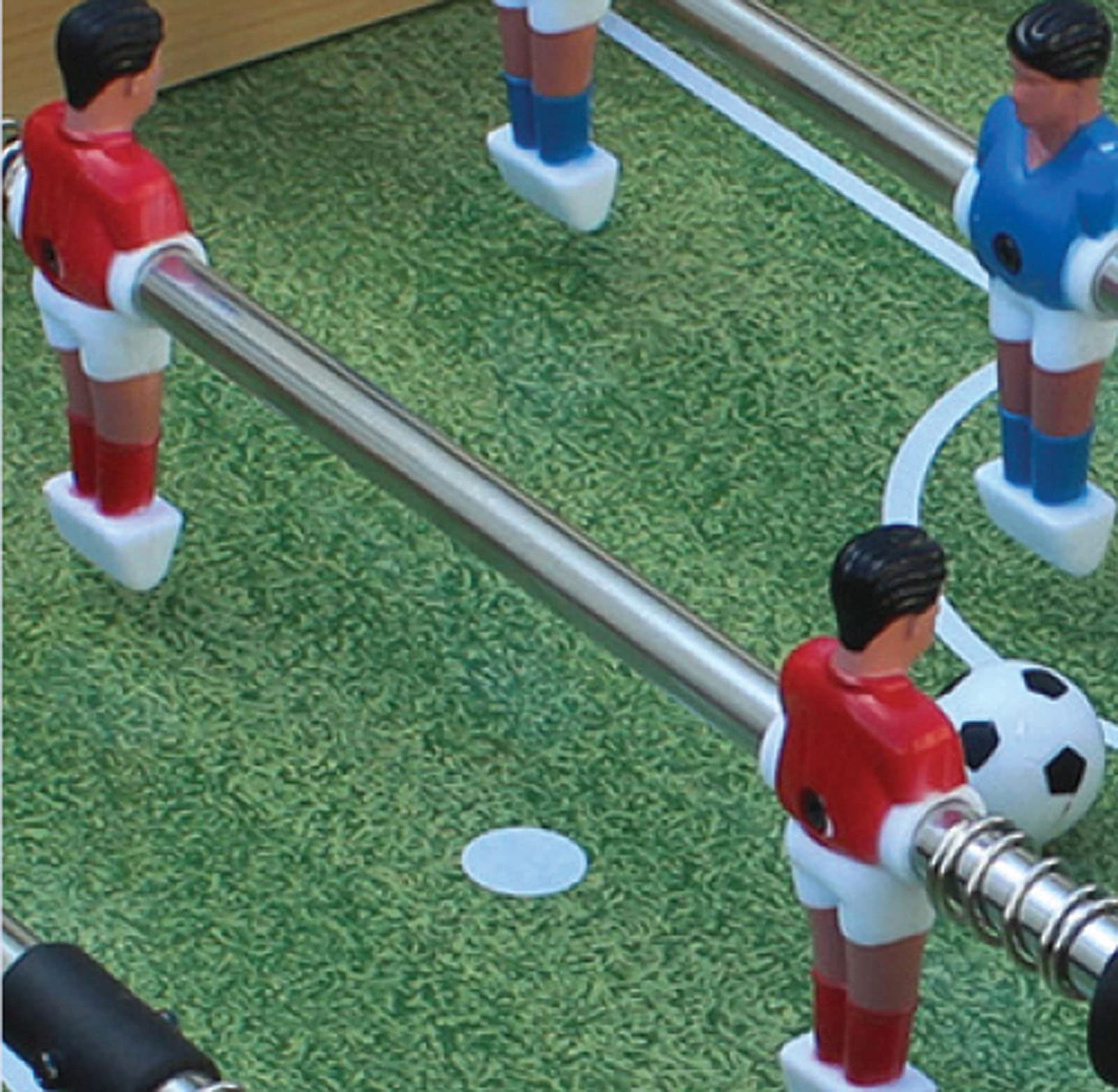 Garlando F-MINI 2 IN 1 Calciobalilla e hockey da tavolo in un solo prodotto; aste telescopiche comprese nella dotazione. Salvaspazio
