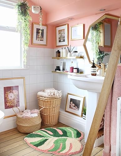 Miniatura 5 de DyeFury Sunrise - Tapetes de baño bohemios, bonita alfombra de baño de medio círculo, coloridas alfombras de baño para el sol, decoración de baño