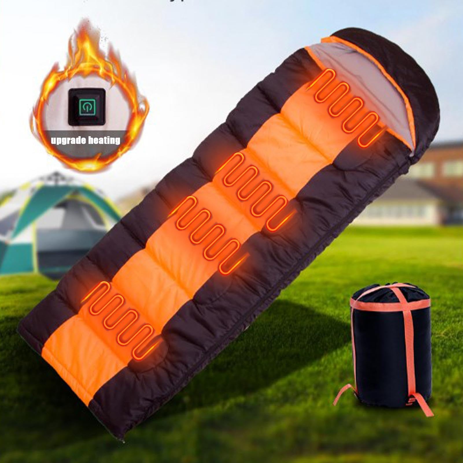 Saco De dormir-Con Calefacción Eléctrica: De dormir-Cálido Portátil Que | Funciona Con Baterías, De Descanso Térmica Para Exteriores Con Aislamiento | Saco De dormir-Con Calefacción Para A
