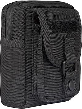 TACNEX Duty Belt Pouch Compact Waist Cellphone Bag Heavy Duty Nylon Tactical Utility Gear Gadget Tool EDC Pouches for Police Law Enforcement Security Officer Outdoor Hiking Camping Cycling