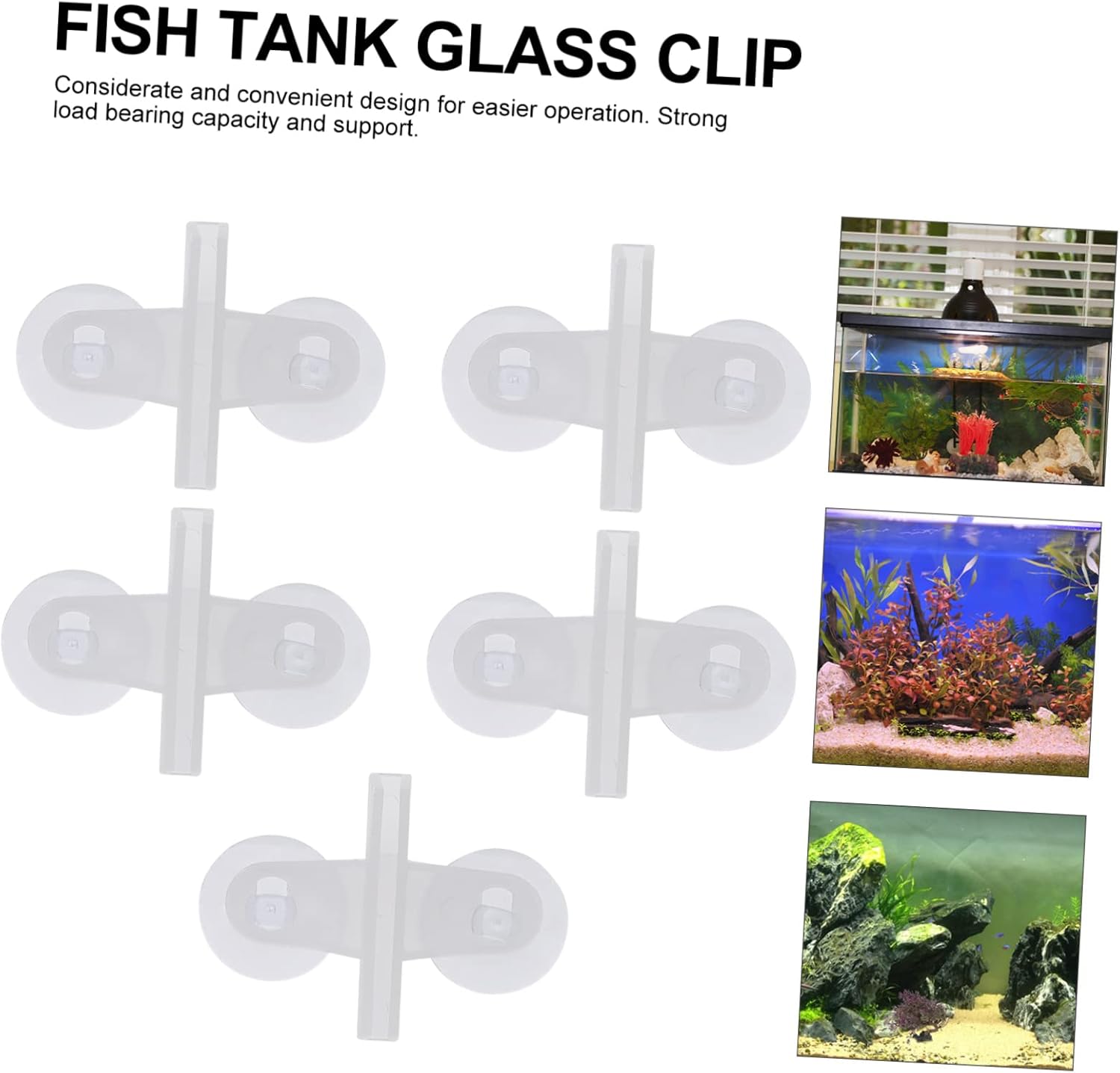 BESPORTBLE 5pcs Aquarium Divider Clips Cups Material for Tank Partitioning for Separating Aquariums and Supporting Heaters