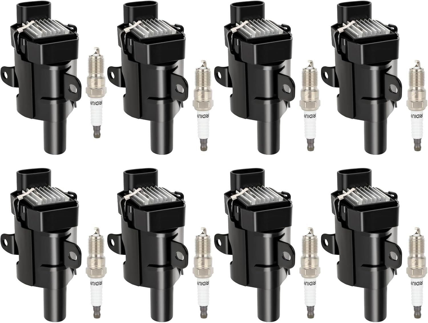OCPTY 8 ignition coils with 8 iridium Spark Plugs fits UF262 748HH 9748HH 41-962 for Chevrolet for Buick for Cadillac Tahoe Rainier Escalade Ascender 4.8L 5.3L 6.0L