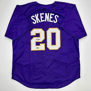 Facsimile Autographed Paul Skenes LSU Purple Reprint Laser Auto College Baseball Jersey Size Men's XL