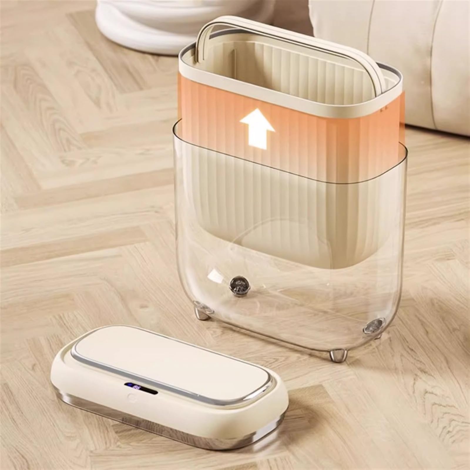 Pattumiera Automatica Funest N30 Ricaricabile USB, 3.5 Galloni, Con Sensore Di Movimento, Impermeabile IPX5, Auto-adsorbimento Sacchetti, Per Bagno E Cucina