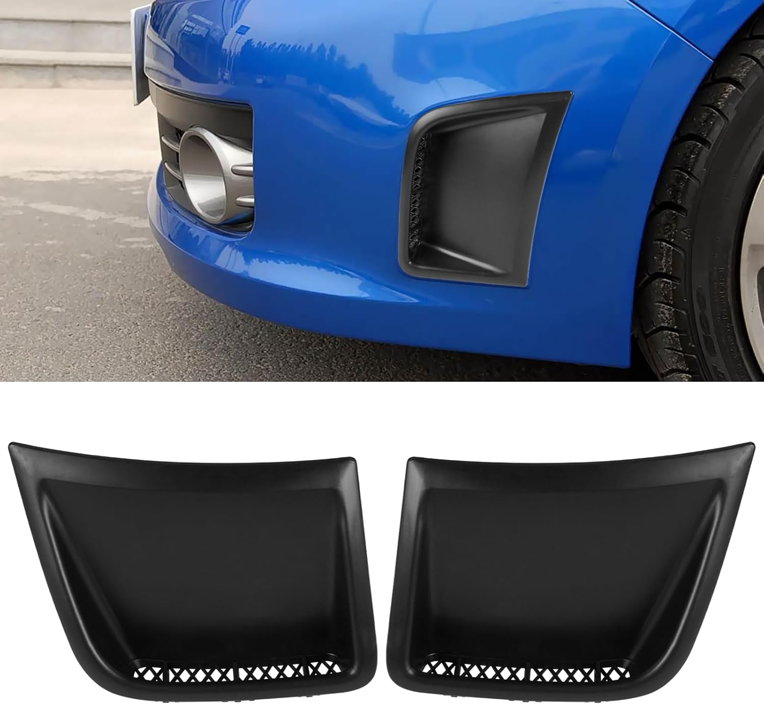 Yumzeco 2PCS Compatible with Subaru Impreza Bumper Corner Cover WRX STI 2008 2009 2010 2011 2012 2013 2014, Replace for 57739FG010 57739FG020 Driver and Passenger Side Impreza Side Vents-Glossy Black