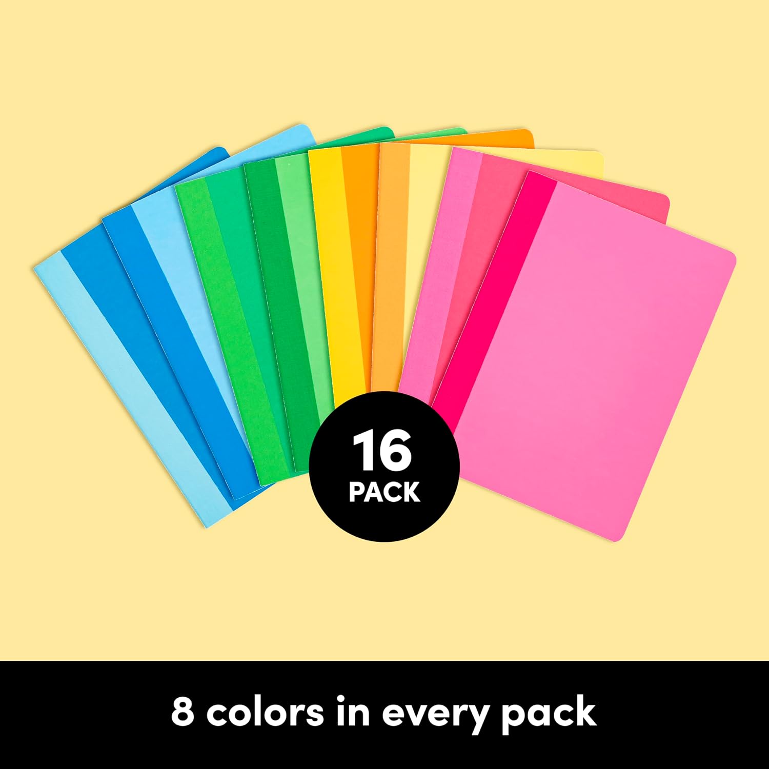 PAPERAGE 16-Pack Composition Notebook Journals, 60 Pages, 8 Color Covers with College Ruled Lined Paper, (Bright), 5.75 in x 8 in – Small Notebooks for Kids, Travel, School, Office or School Supplies image 3