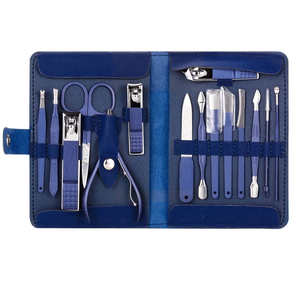 Kit manucure coupe-ongles acier inoxydable ciseaux pince aiguille acné