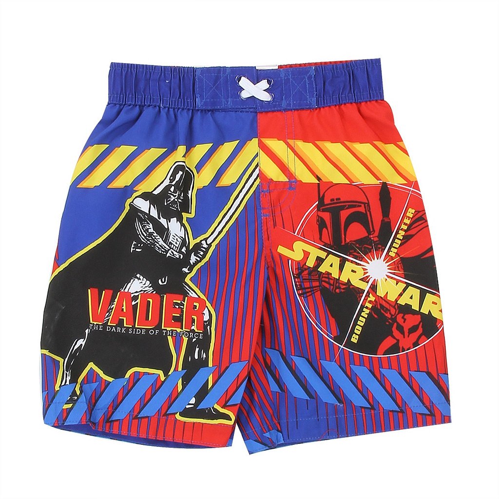 Dreamwave Star Wars Little Boys' Toddler Swim Trunks, Blue (2T)